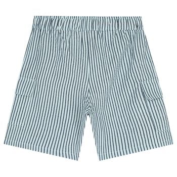 Boys Blue Striped Shorts