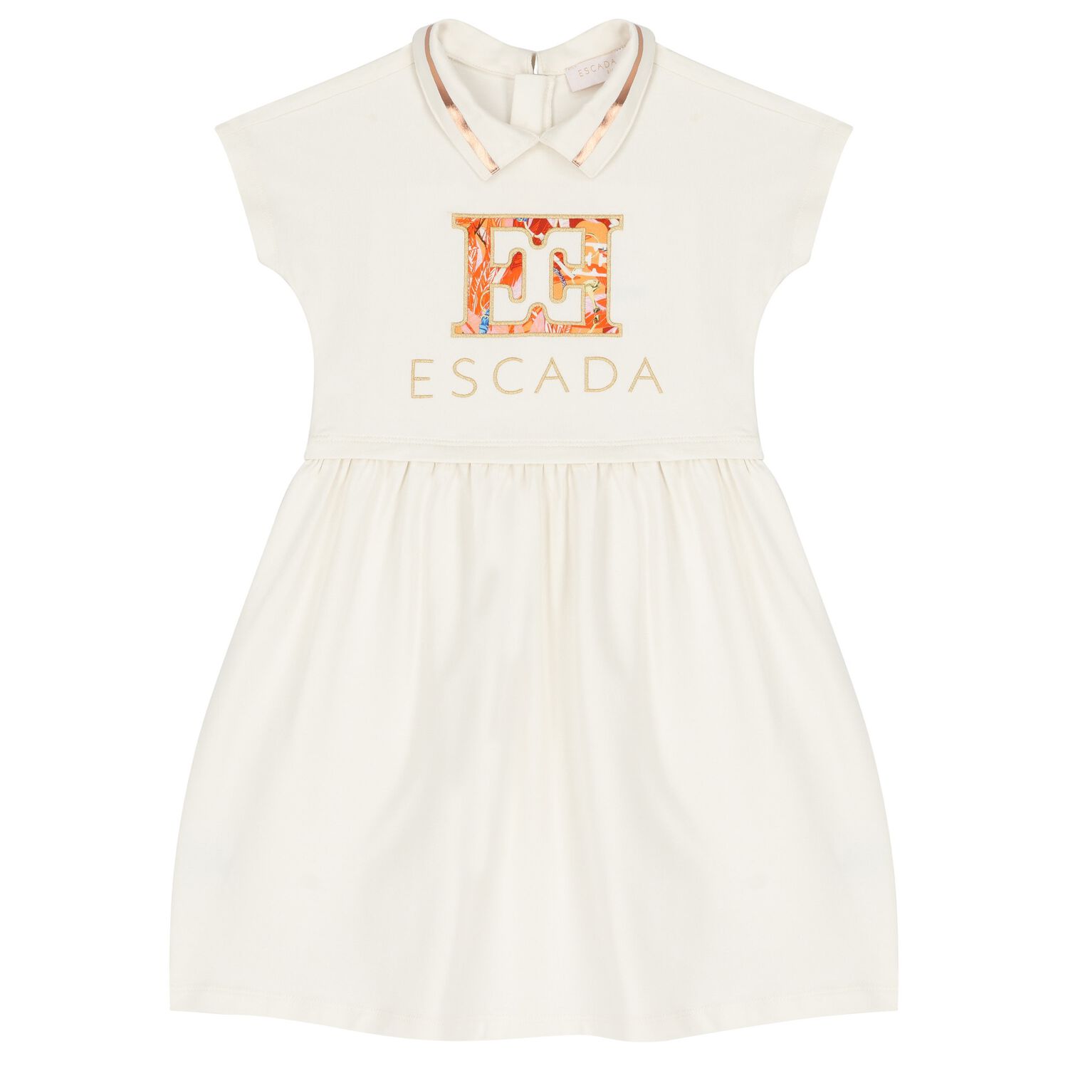 Girls Ivory Logo Dress, 1, hi-res image number null