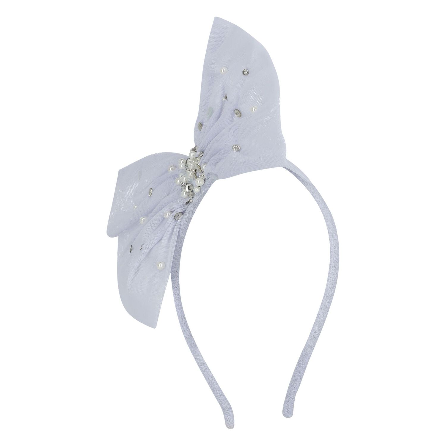 ربطة رأس بنات تول باللون الأزرق , 1, hi-res image number null