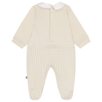 Beige Logo Babygrow