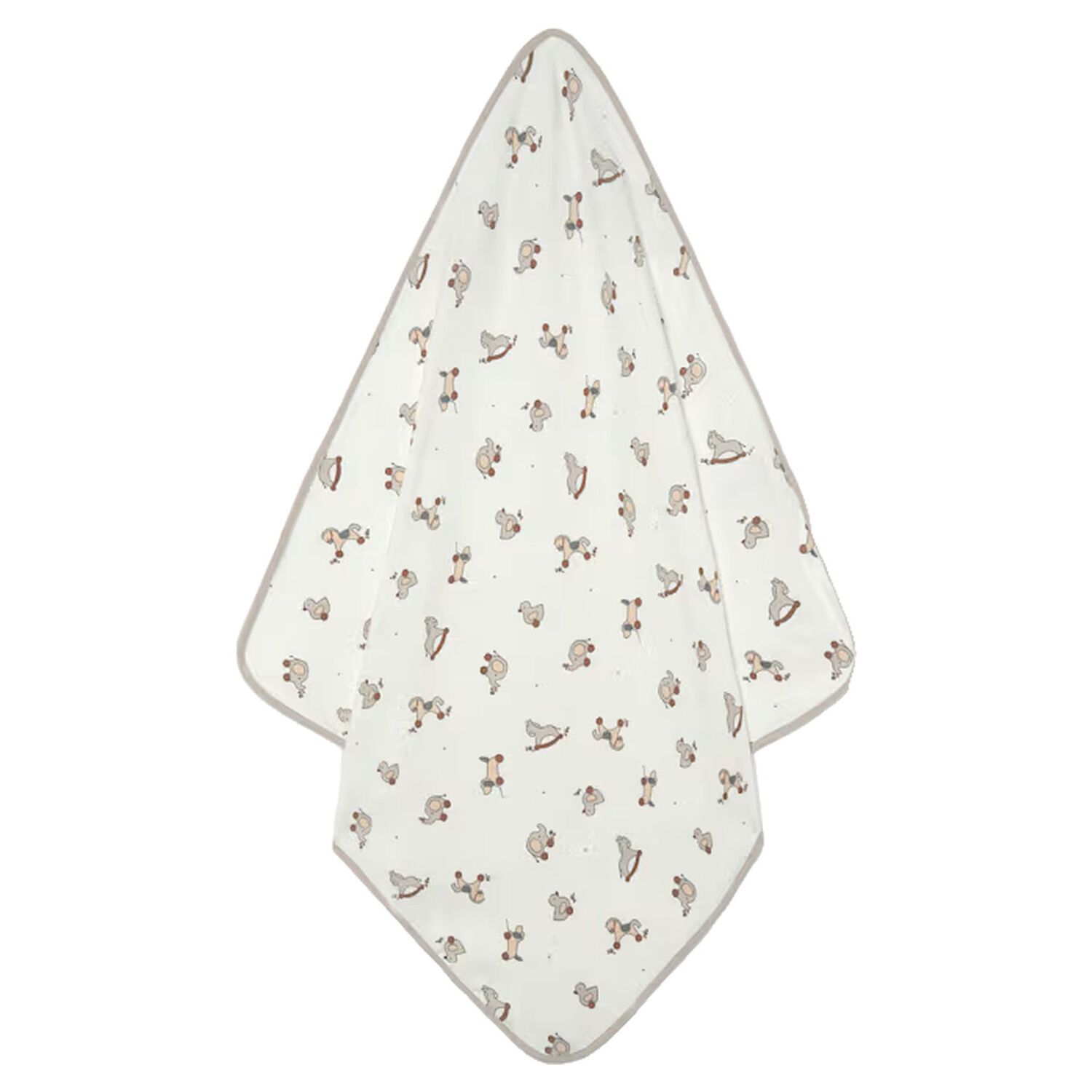 White & Grey  Hooded Towel , 1, hi-res