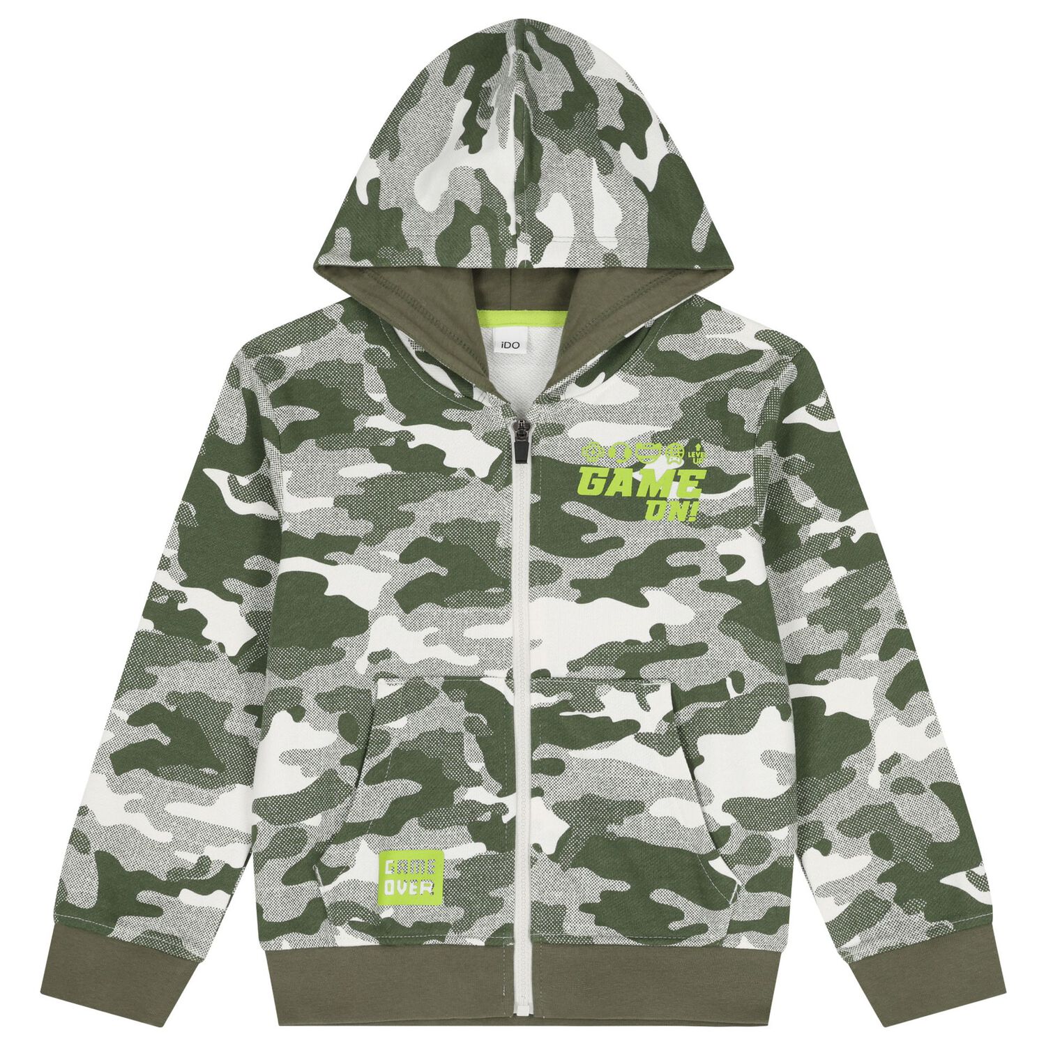 Boys Green Camouflage Tracksuit, 2, hi-res image number null