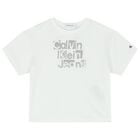 Girls White Logo T-Shirt, 2, hi-res