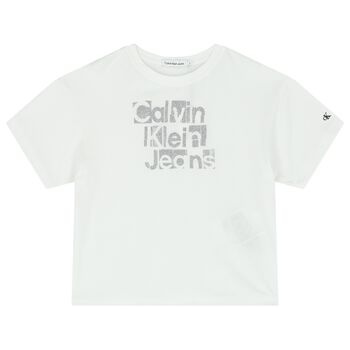 Girls White Logo T-Shirt