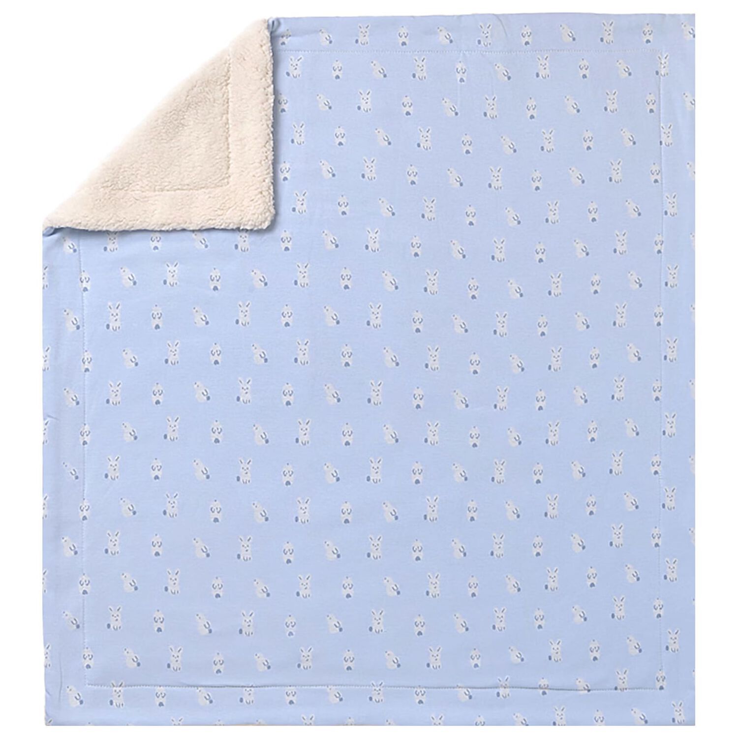 Baby Boys Blue & Beige Blanket, 1, hi-res image number null