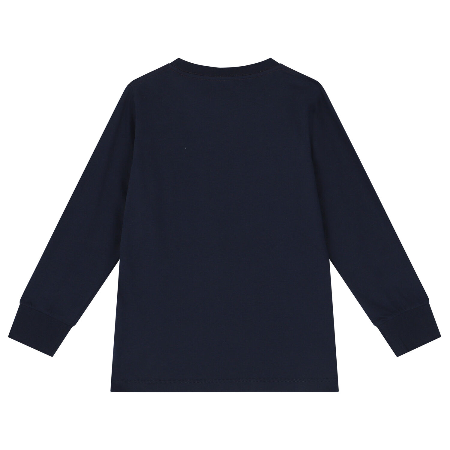 Boys Navy Blue Logo Long Sleeve Top, 1, hi-res image number null
