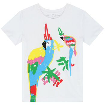 Girls White Bird T-Shirt