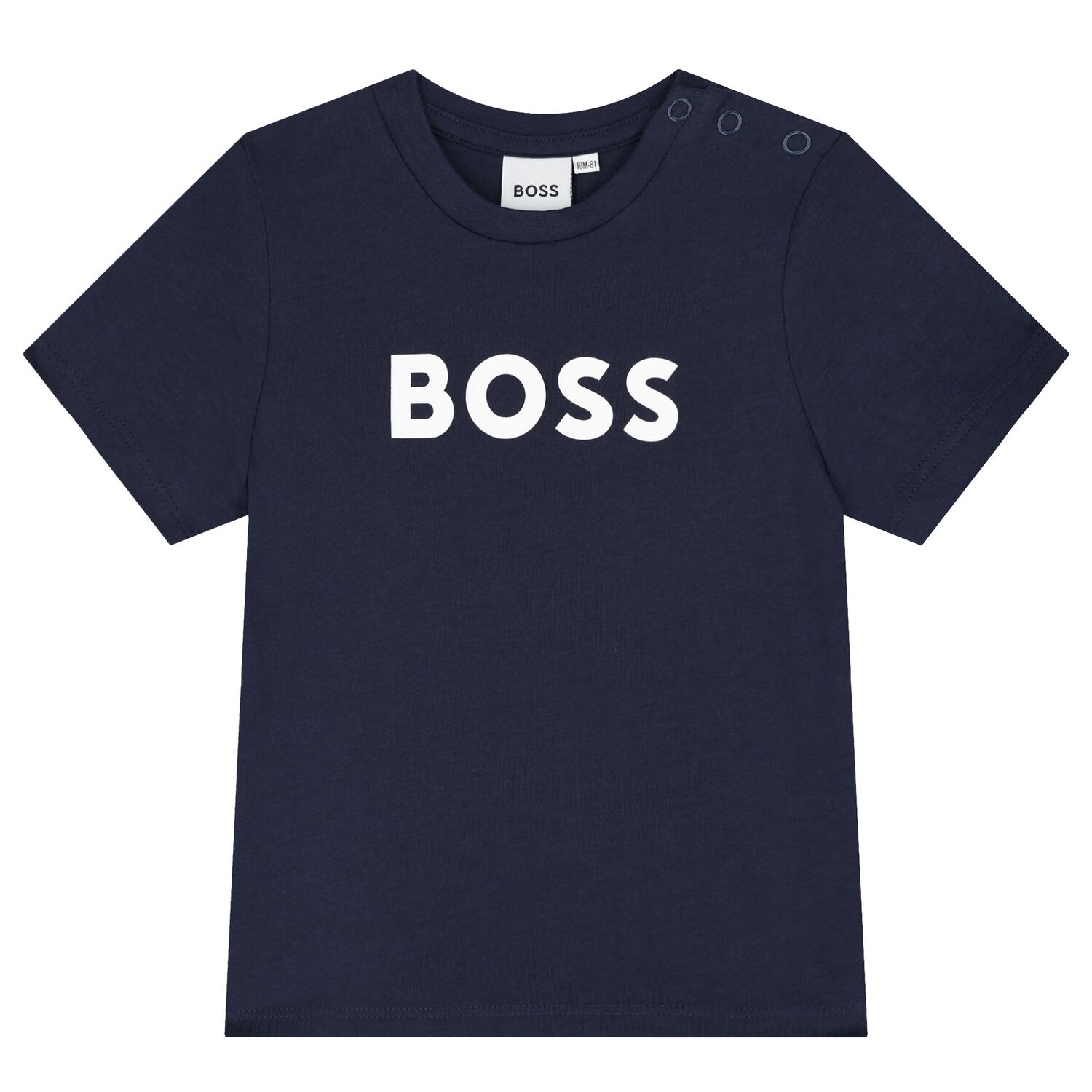 Younger Boys Navy Blue Logo T-Shirt, 3, hi-res image number null