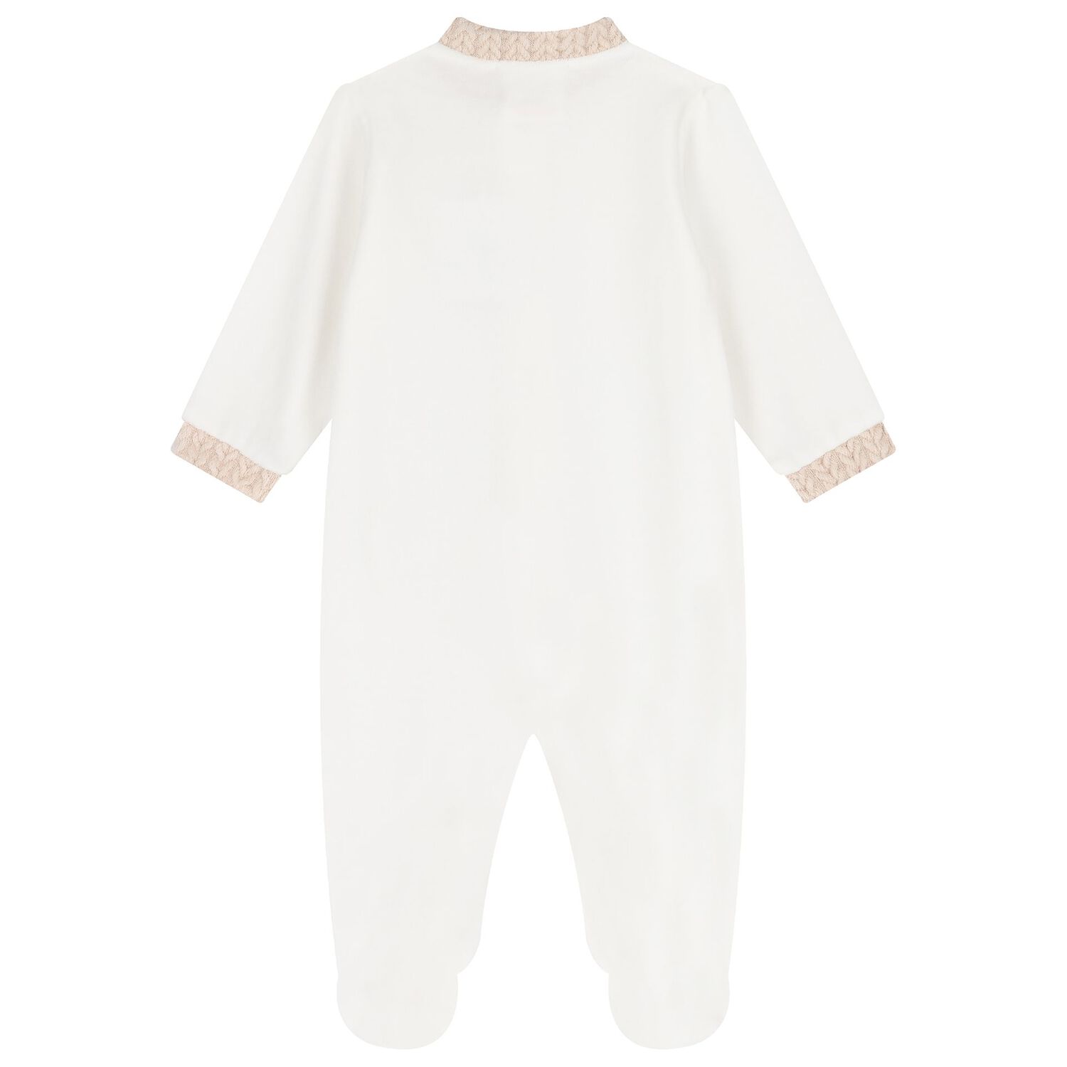 Ivory & Beige Babygrow, 1, hi-res