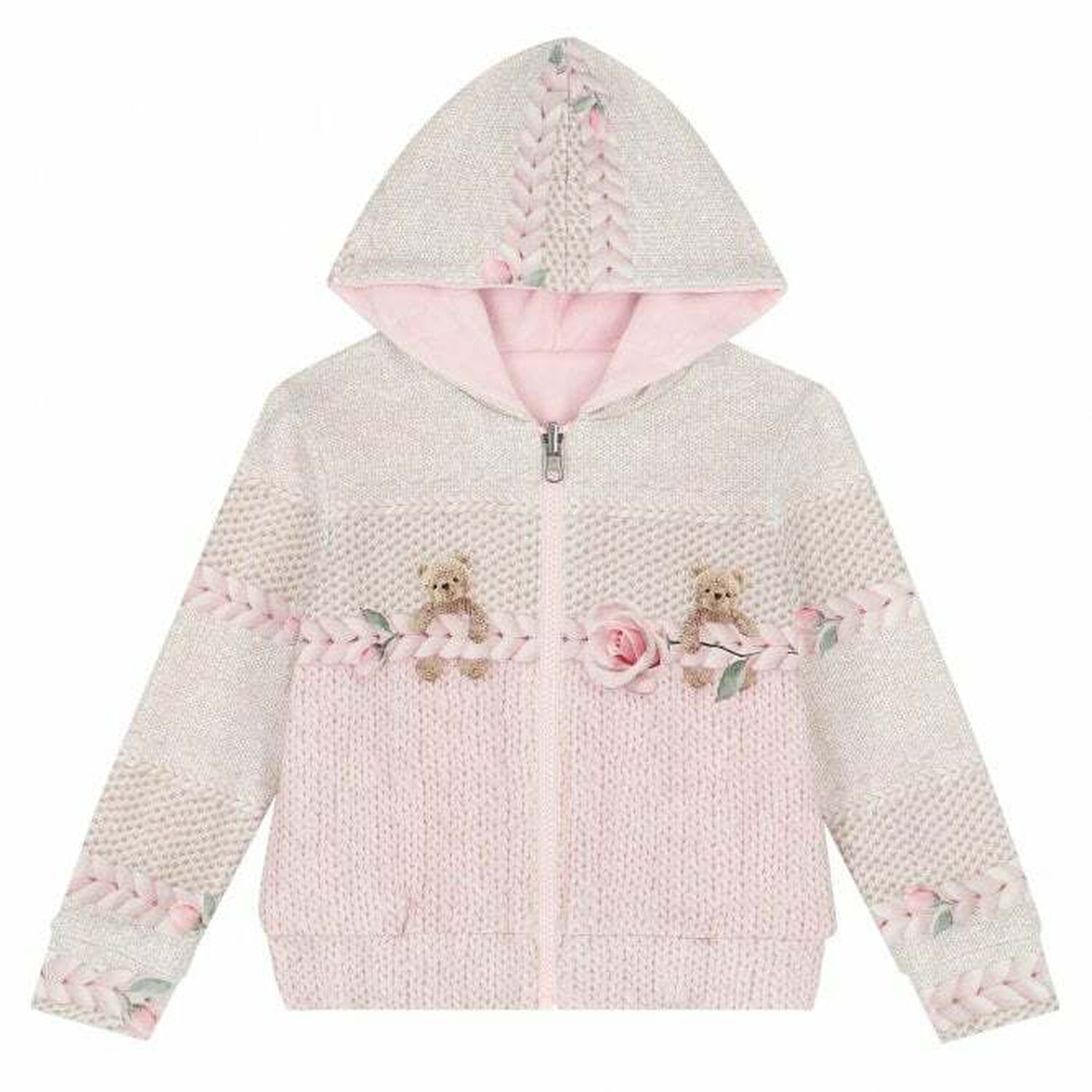 بدلة رياضية باللون الوردي للبنات, 1, hi-res