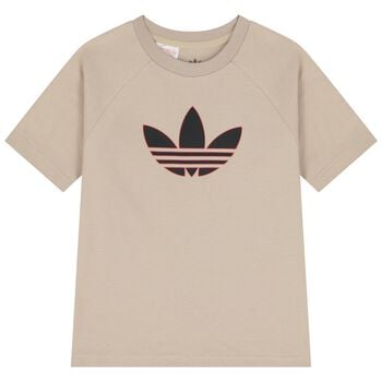 Boys Beige Logo T-Shirt