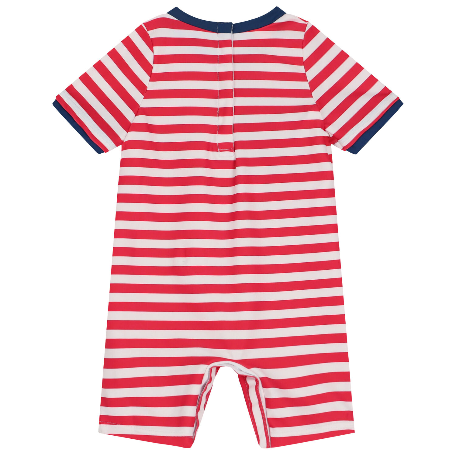 Baby Boys Red & White Giraffe Sun Suit, 1, hi-res