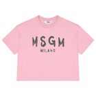 Girls Pink Logo T-Shirt, 2, hi-res