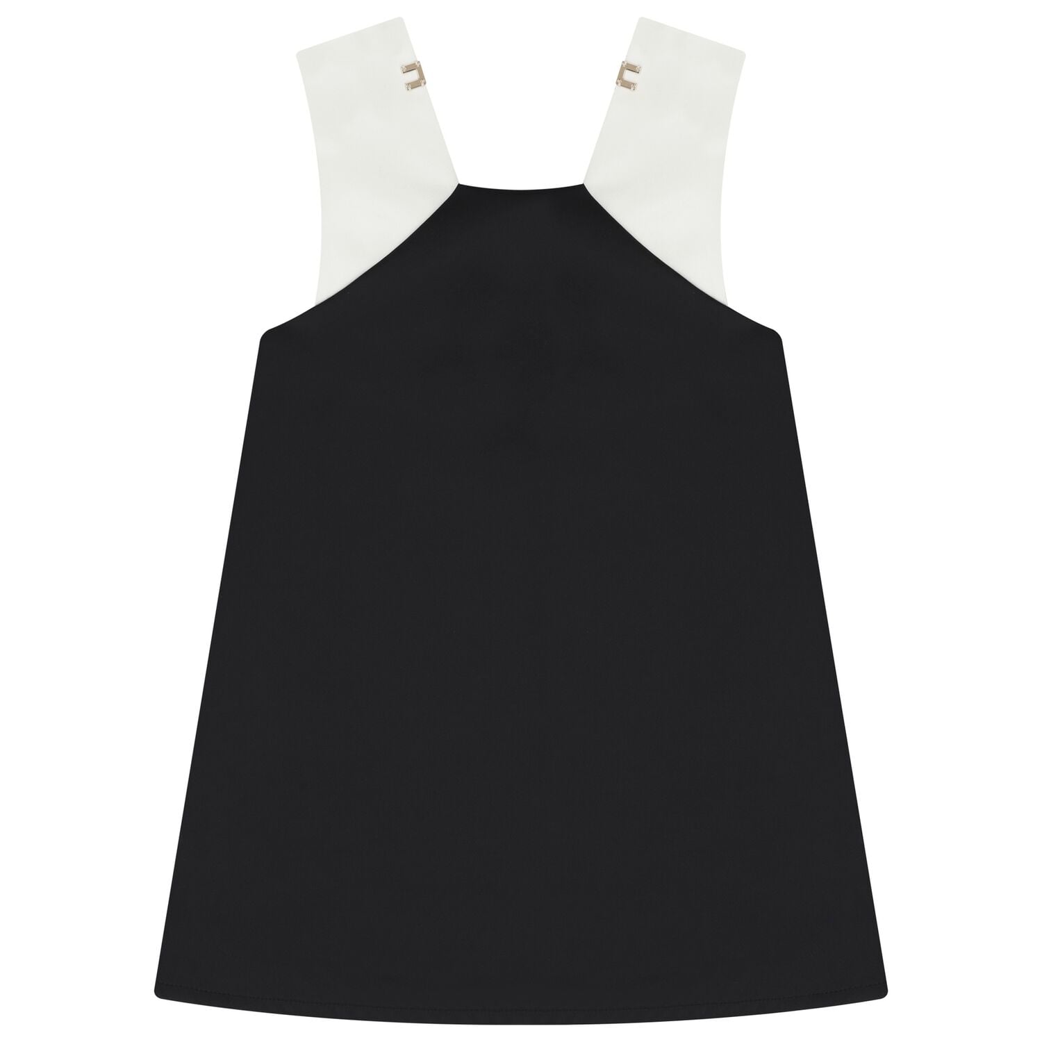 Girls Black & White Bow Dress, 1, hi-res