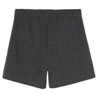 Girls Grey Bow Skort, 1, hi-res