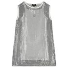 Girls Gold & White Logo Dress Set, 1, hi-res