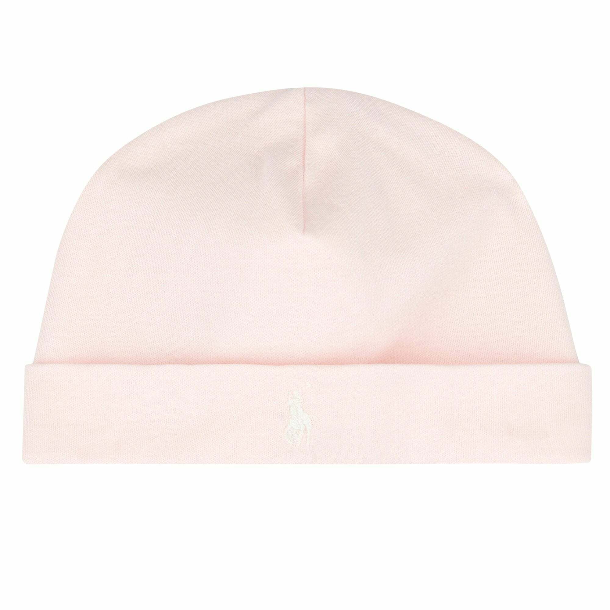 Ralph Lauren Baby Girls Pink Logo Hat 
