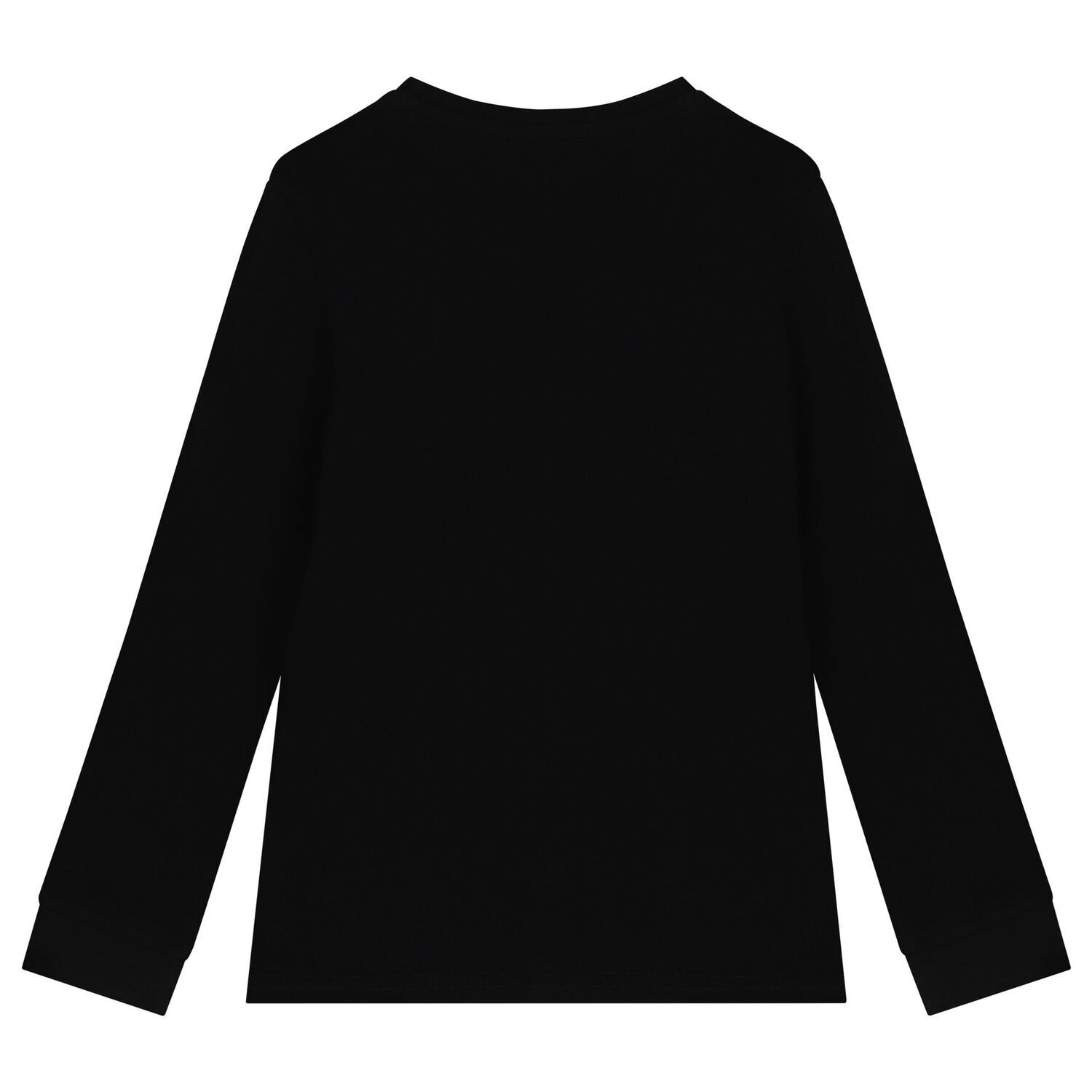 Boys Black Logo Long Sleeve Top, 1, hi-res image number null