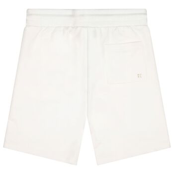 Boys White Logo Shorts