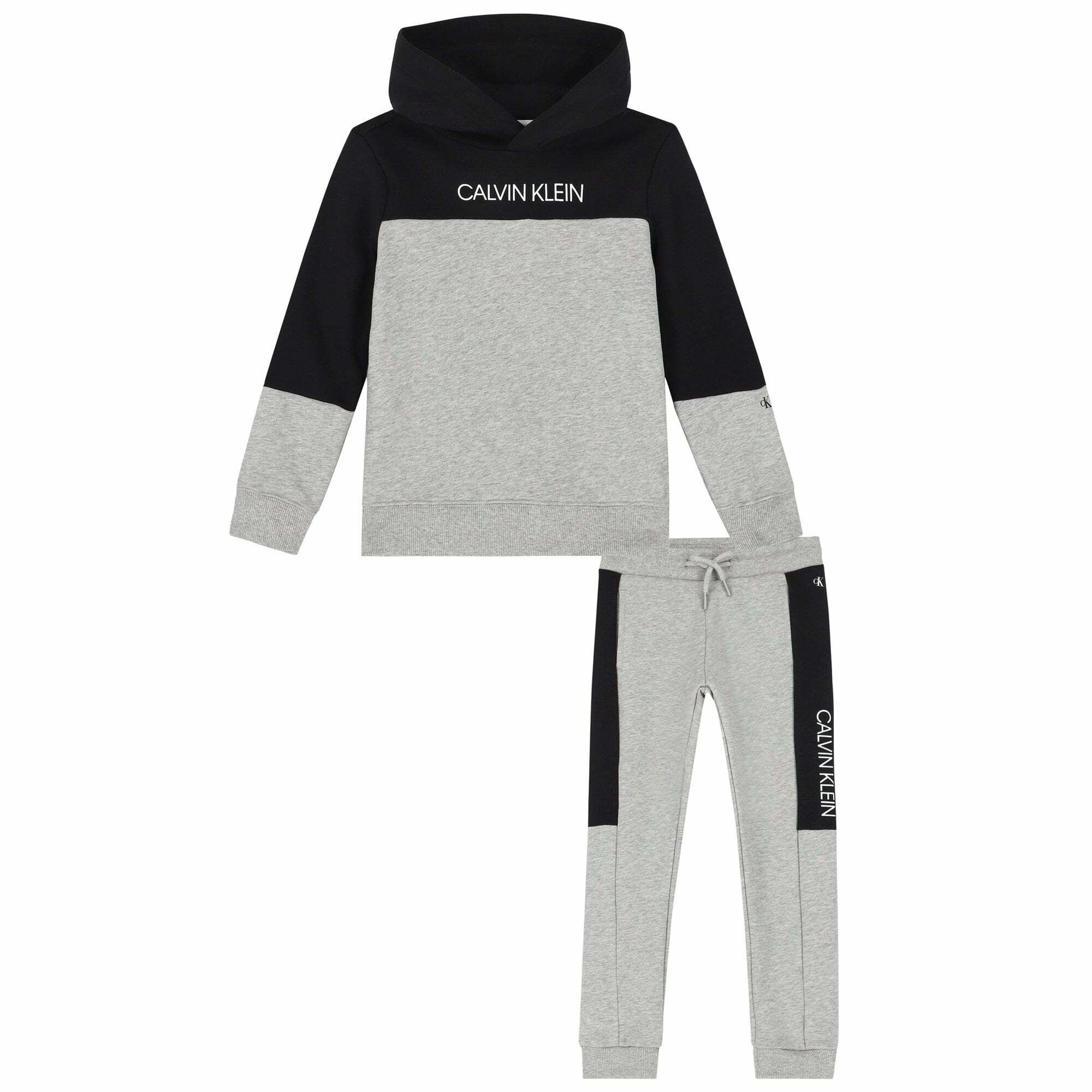 Calvin Klein Boys Grey Black Logo Tracksuit Junior Couture Kuwait