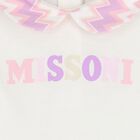 Younger Girls Ivory Zigzag Long Sleeve Top, 1, hi-res