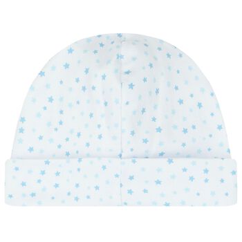 قبعة أولاد بطبعة النجوم باللون الأبيض والأزرق