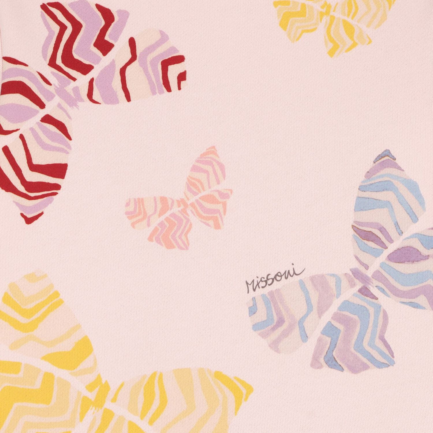 Girls Pink Zig Zag Bow Dress, 2, hi-res
