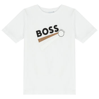 Boys White Logo T-Shirt