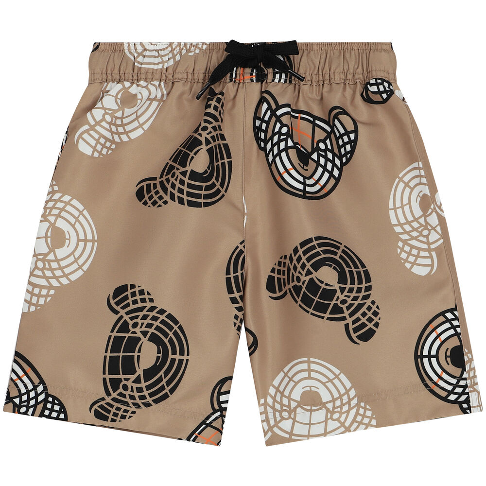 Burberry Younger Boys Beige Thomas Bear Swim Shorts Junior Couture