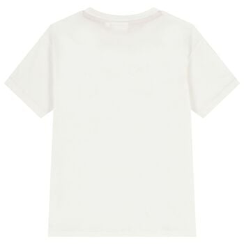 Boys Mini Me White Logo T-Shirt