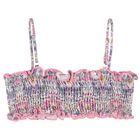 بيكيني للبنات مزين بالزهور باللونين البنفسجي والوردي, 1, hi-res