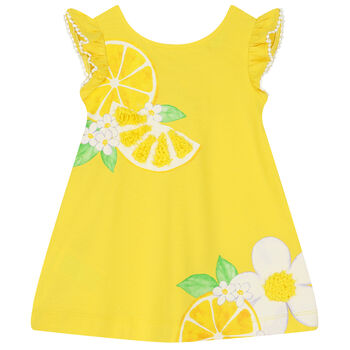 فستان باللون الأصفر ليمون
