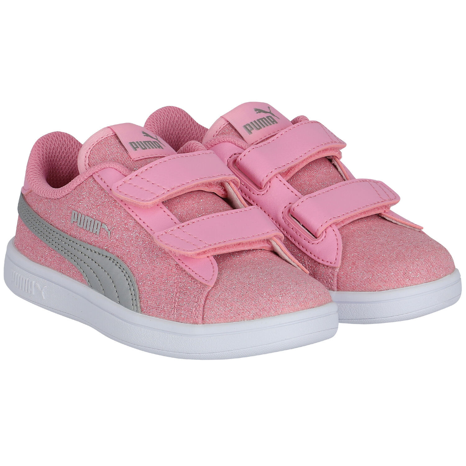 Girls Pink Logo Smash Trainers, 2, hi-res image number null