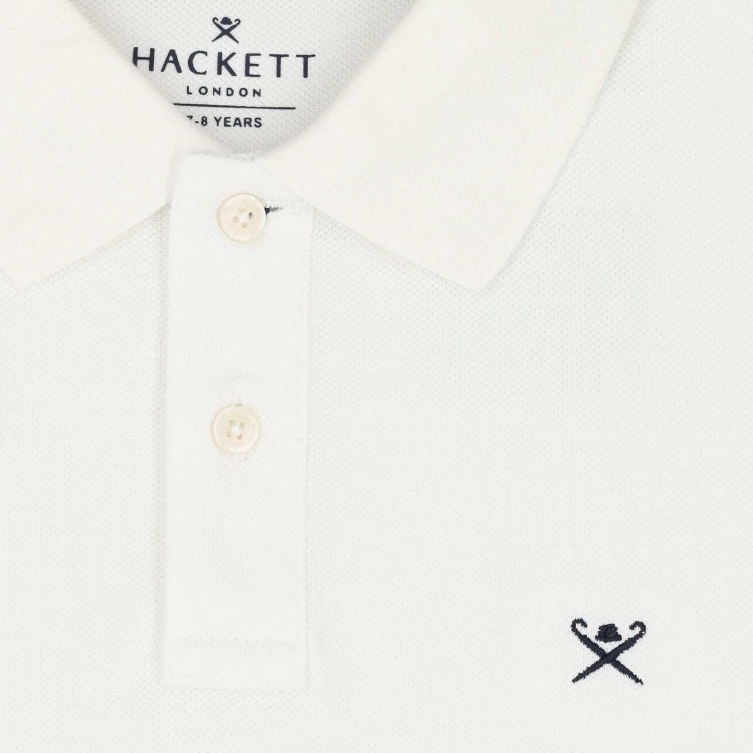 Boys White Logo Polo Shirt, 2, hi-res