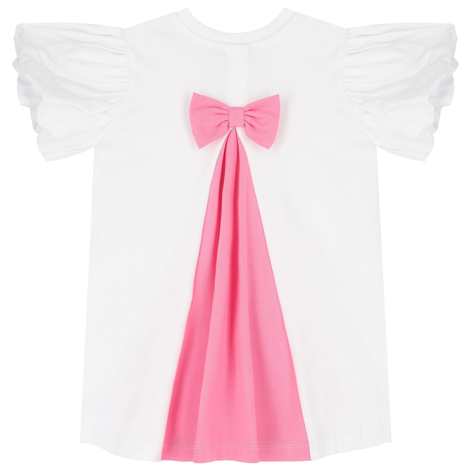 طقم ليجنز قطني باللون الأبيض و الوردي للبنات, 1, hi-res image number null