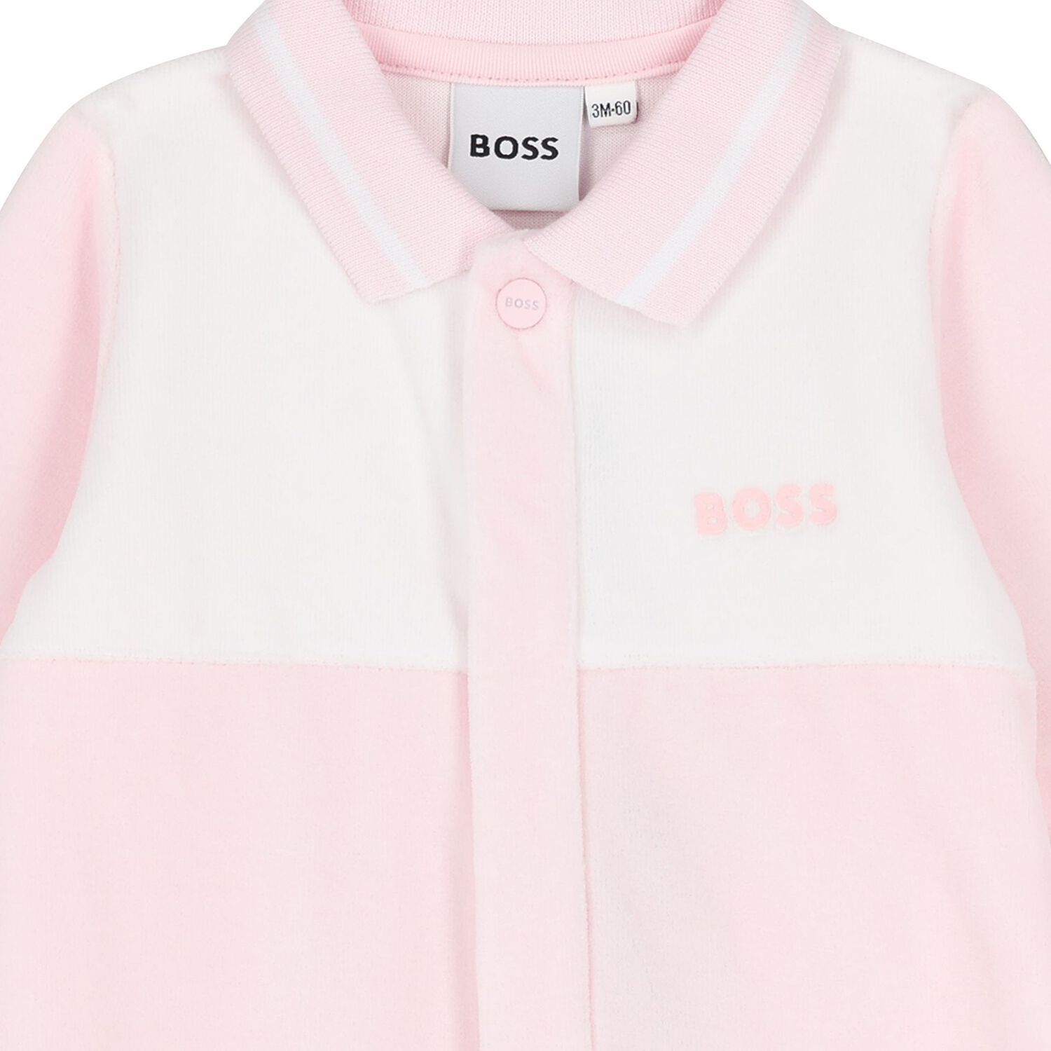 Baby Girls Pink & White Babygrow, 1, hi-res image number null