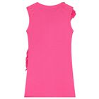 Girls Pink Ruffled Dress, 2, hi-res