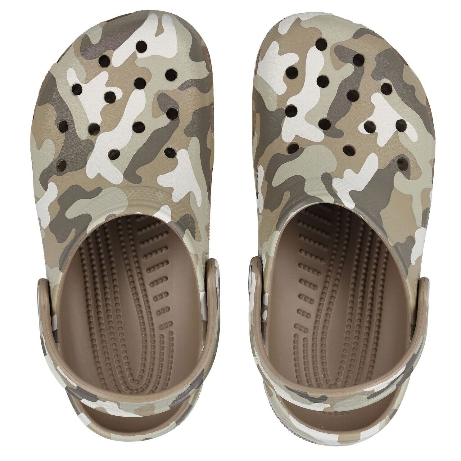 Crocs Black & Grey Classic Camo Clogs Sandals | Junior