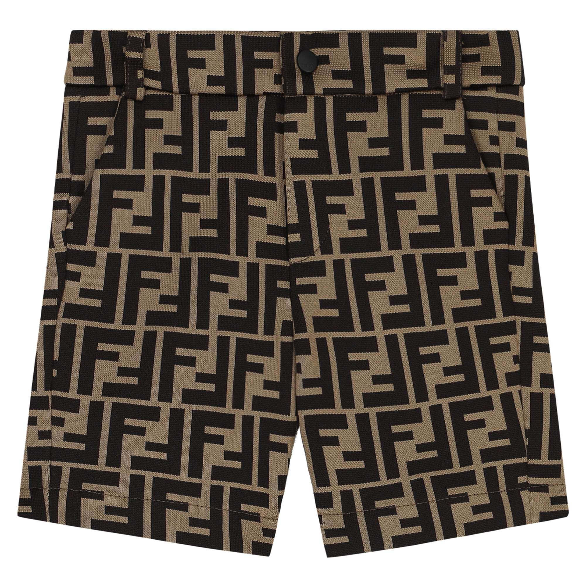 Fendi Baby Boys Beige FF Logo Shorts Junior Couture USA