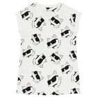 Girls White Choupette Dress, 1, hi-res