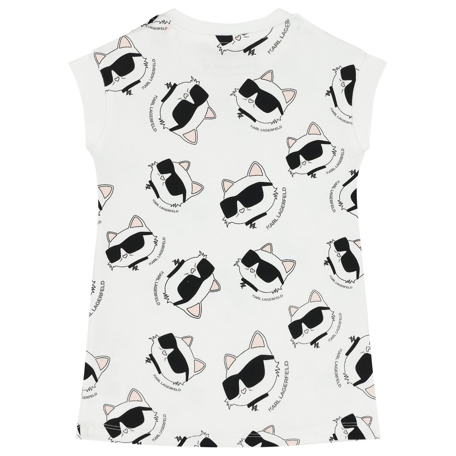 Girls White Choupette Dress, 1, hi-res