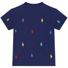 Baby Boys Navy Blue Logo T-Shirt, 1, hi-res