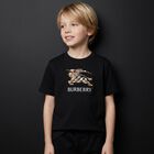 Boys Black EKD Logo T-Shirt, 1, hi-res