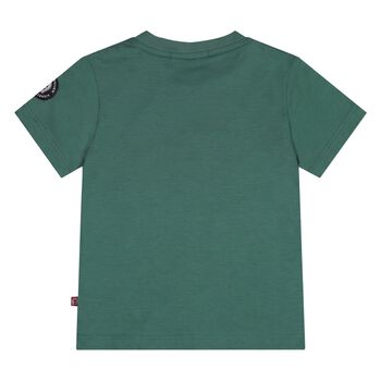 Younger Boys Green Logo T-Shirt