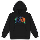 توب هودى أولاد بالشعار باللون الاسود, 1, hi-res