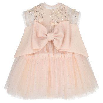 Girls Pink Rhinestone Tulle Dress