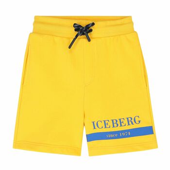 Boys Yellow Logo Shorts