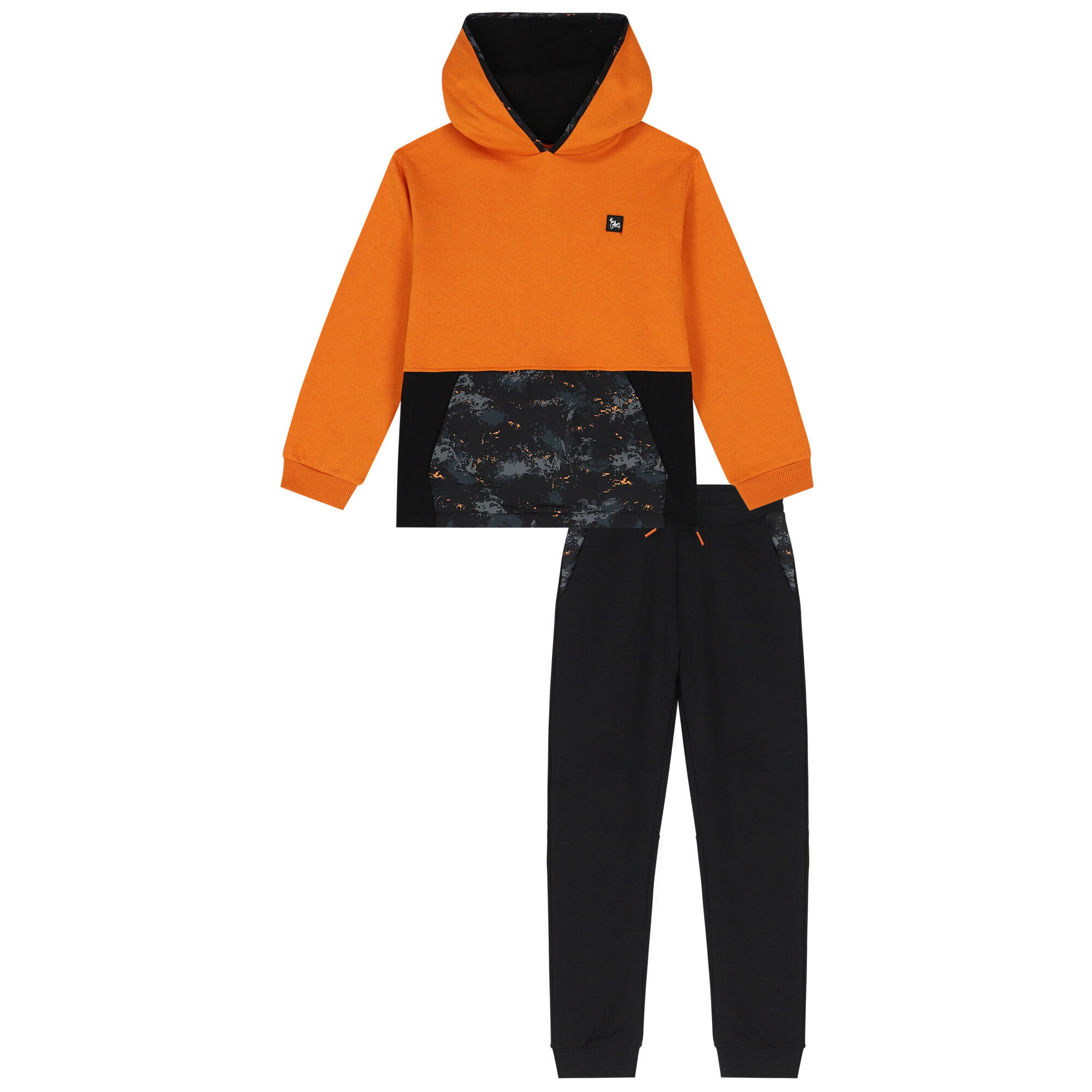 Orange and black tracksuit deals