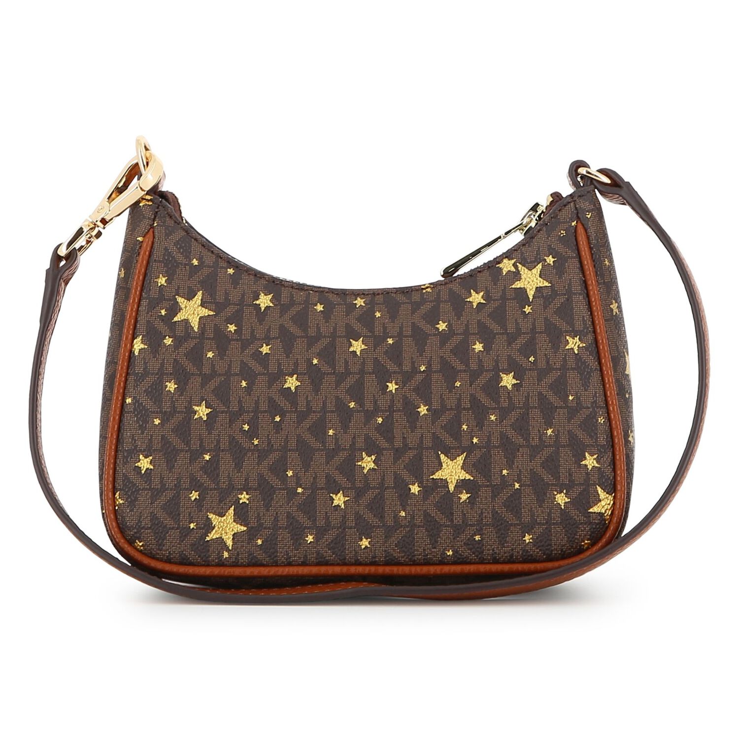 Girls Beige Star & Logo Leather Shoulder Bag ( 17CM ), 1, hi-res