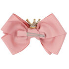 Girls Pink Bow Hairclip, 4, hi-res